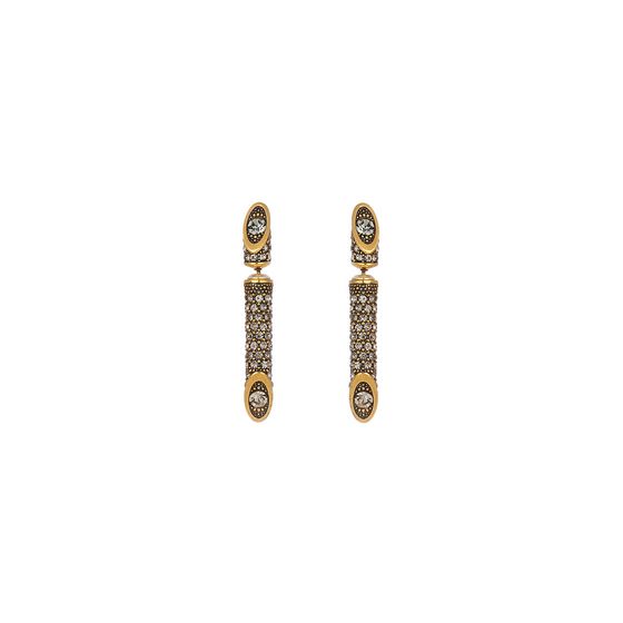 Brinco Midi Strass Style Ouro Vintage